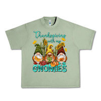 Oil Green Thanksgiving With My Gnomes Urban Heavy Tee - NancyCooperArtShop