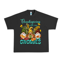 Pigment Black Thanksgiving With My Gnomes Urban Heavy Tee - NancyCooperArtShop