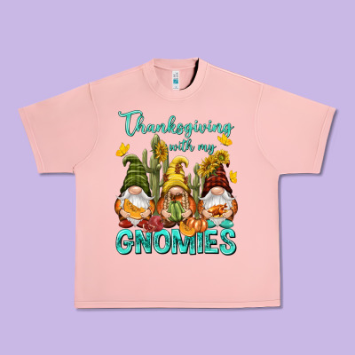Thanksgiving With My Gnomes Urban Heavy Tee Designed By Nancycooperartshop
