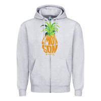 Heather Grey vintage psych pineapple of gus c'mon son! crazy lover gift t shirt Zipper Hoodie - lanVoArt