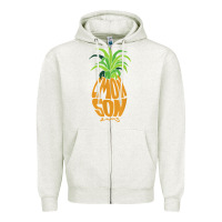 Oatmeal Heather vintage psych pineapple of gus c'mon son! crazy lover gift t shirt Zipper Hoodie - lanVoArt