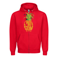 Red vintage psych pineapple of gus c'mon son! crazy lover gift t shirt Zipper Hoodie - lanVoArt