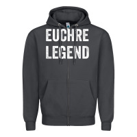 Smoke Euchre Legend Best Euchre Card Board Game Player Gift Zipper Hoodie - lanVoArt