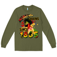 Army Green breaking chains since 1865 Long Sleeve Tee - CowGirlArtShop