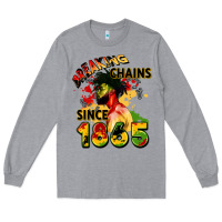 Heather Grey breaking chains since 1865 Long Sleeve Tee - CowGirlArtShop