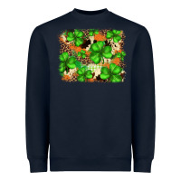 Navy st.patricks plaid  green glitter cowhide  leopard Heavyweight Sweatshirt - FaDigitalArtStudio