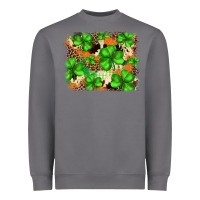 Storm st.patricks plaid  green glitter cowhide  leopard Heavyweight Sweatshirt - FaDigitalArtStudio