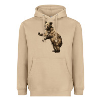 Mushroom Brown Bear Cub Heavyweight Hoodie - LillyAllenDesigns