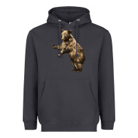 Smoke Brown Bear Cub Heavyweight Hoodie - LillyAllenDesigns