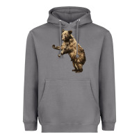 Storm Brown Bear Cub Heavyweight Hoodie - LillyAllenDesigns