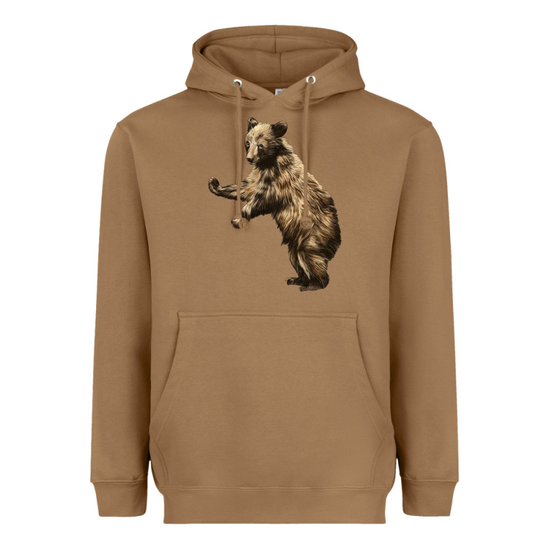 Brown Bear Cub Heavyweight Hoodie by LillyAllenDesigns | Teevron