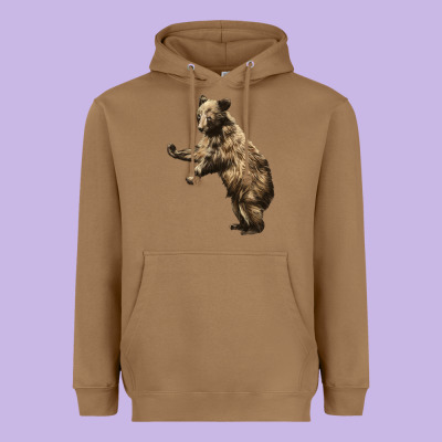 Brown Bear Cub Heavyweight Hoodie Designed By Lillyallendesigns