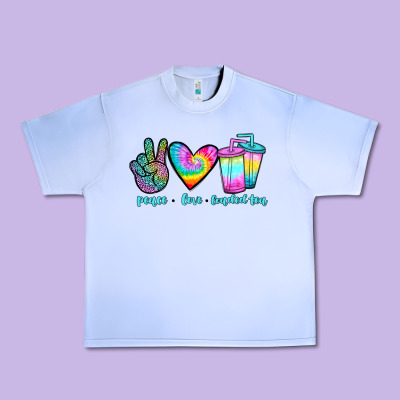 Peace Love Loaded Tea Urban Heavy Tee Designed By Jahusdesignshop