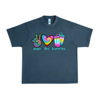 Midnight Navy peace love loaded tea Urban Heavy Tee - JahusDesignShop
