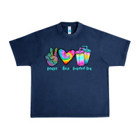 Navy peace love loaded tea Urban Heavy Tee - JahusDesignShop