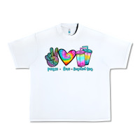 White peace love loaded tea Urban Heavy Tee - JahusDesignShop