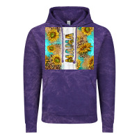 Cloud Purple western mother's day mama with turquoise and sunflowers and leopard tu Vintage Hoodie - TumblerDesignByShophia