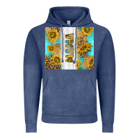 Vintage Denim western mother's day mama with turquoise and sunflowers and leopard tu Vintage Hoodie - TumblerDesignByShophia