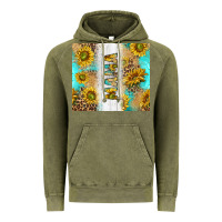 Vintage Olive western mother's day mama with turquoise and sunflowers and leopard tu Vintage Hoodie - TumblerDesignByShophia