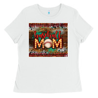 White baseball Ladies Tee - LillyAllenDesigns