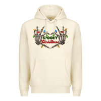 Sandshell spooky christmas skeleton hands Premium Hoodie - FaDigitalArtStudio