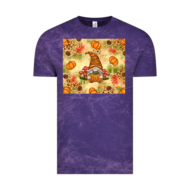 Fall Pumpkins And Gnome With Leopard Vintage Tee by texasbilliewilder | Teevron