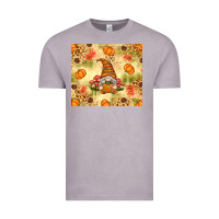 Vintage Zinc Fall Pumpkins and Gnome with Leopard Vintage Tee - texasbilliewilder