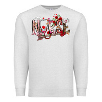 Oatmeal Heather nurse valentines day Premium Sweatshirt - RacoonDesign