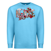 Ocean Blue nurse valentines day Premium Sweatshirt - RacoonDesign