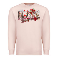 Pale Pink nurse valentines day Premium Sweatshirt - RacoonDesign