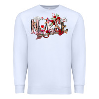 White nurse valentines day Premium Sweatshirt - RacoonDesign