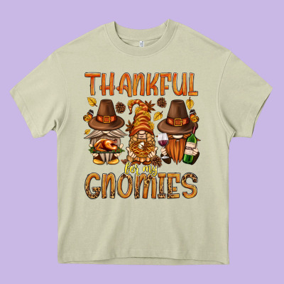 Thankful For My Gnomies Bbs Heavy Core Tee Designed By Bundleandbundleshop