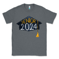 Charcoal Heather senior 2024 graduation Classic Tee - RanaPortraitStore