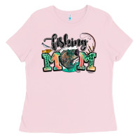 Bubblegum Pink fishing mom Ladies Tee - LillyAllenDesigns