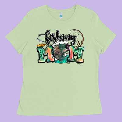 Fishing Mom Ladies Tee Designed By Lillyallendesigns