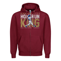 Burgundy salvador pérez home run king Zipper Hoodie - lanVoArt