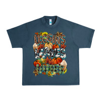 Midnight Navy Leaves lattes Fall pumpkin Urban Heavy Tee - NancyCooperArtShop
