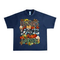 Navy Leaves lattes Fall pumpkin Urban Heavy Tee - NancyCooperArtShop