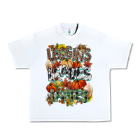 White Leaves lattes Fall pumpkin Urban Heavy Tee - NancyCooperArtShop