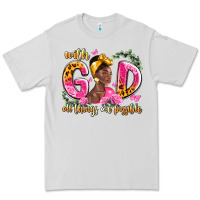 Dove Grey with god all things are possible black woman Premium Tee - LillyAllenDesigns
