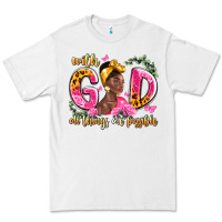 White with god all things are possible black woman Premium Tee - LillyAllenDesigns
