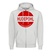 Dove Grey vintage hudepohl beer Zipper Hoodie - lanVoArt