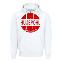 White vintage hudepohl beer Zipper Hoodie - lanVoArt