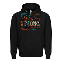 Black She is strong proverbs 31:25 Zipper Hoodie - LillyAllenDesigns