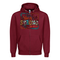 Burgundy She is strong proverbs 31:25 Zipper Hoodie - LillyAllenDesigns
