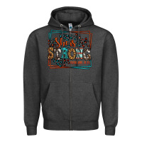 Charcoal Heather She is strong proverbs 31:25 Zipper Hoodie - LillyAllenDesigns