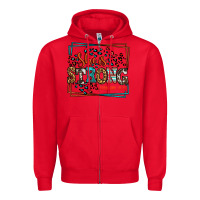 Red She is strong proverbs 31:25 Zipper Hoodie - LillyAllenDesigns