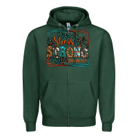 Sports Green She is strong proverbs 31:25 Zipper Hoodie - LillyAllenDesigns