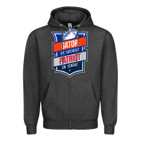 Charcoal Heather retro gator on saturday patriot on sunday gainesville gift Zipper Hoodie - lanVoArt