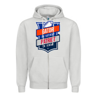Dove Grey retro gator on saturday patriot on sunday gainesville gift Zipper Hoodie - lanVoArt